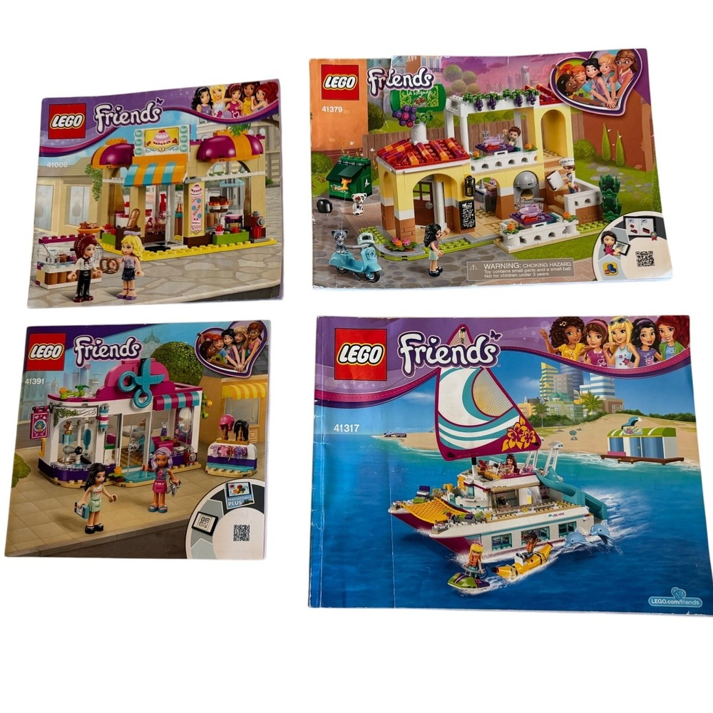 LEGO Friends Instruction Manuals Lot 41379 41317 41006 41391 Booklets